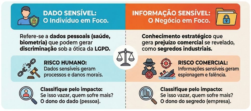 Dados Sensíveis vs. Informações Sensíveis